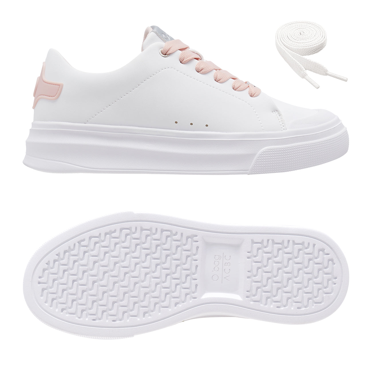 Sneaker Mujer White Recycled Materials Blanco/Blush
