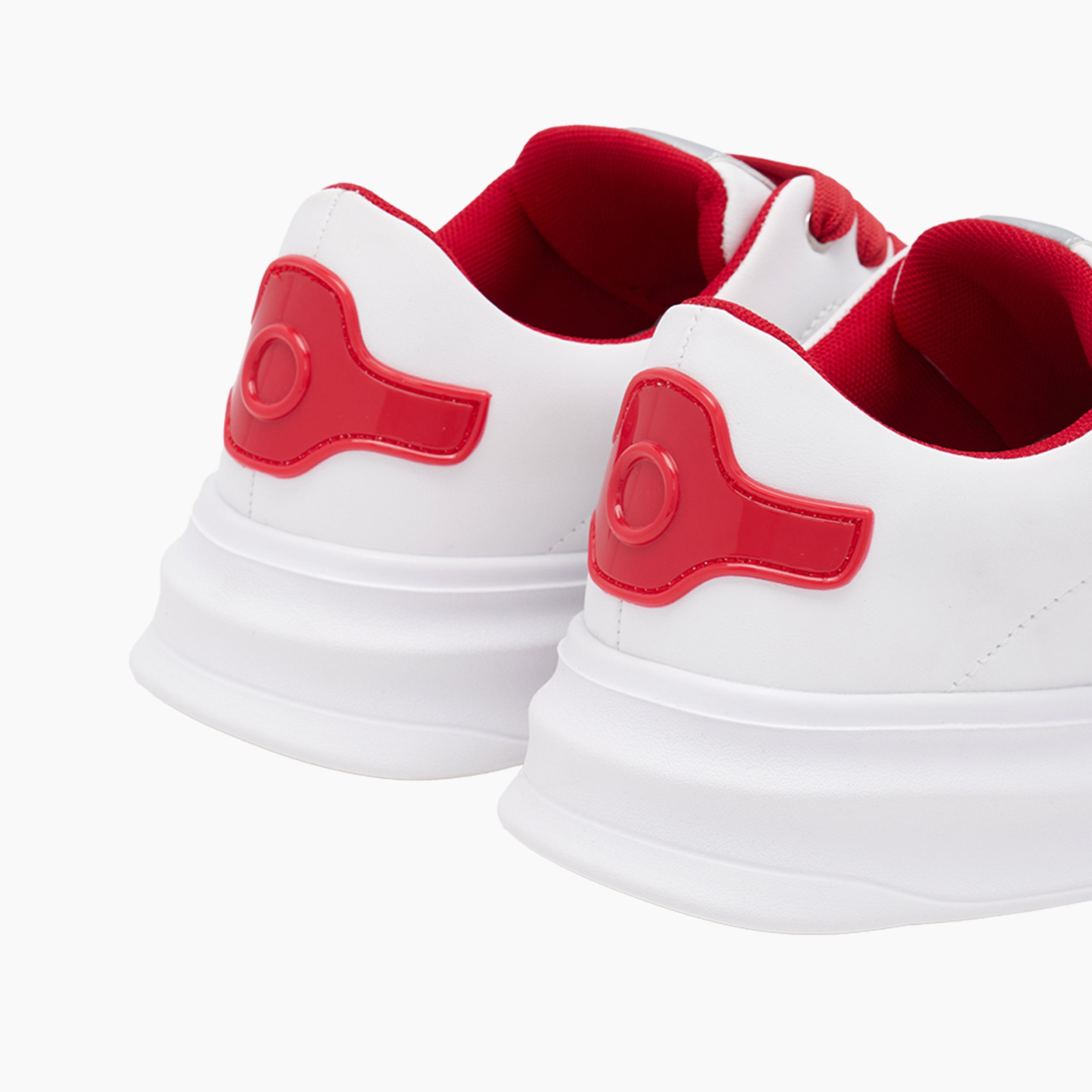 Sneaker Damen White Recycled Materials Weiss/Tomato