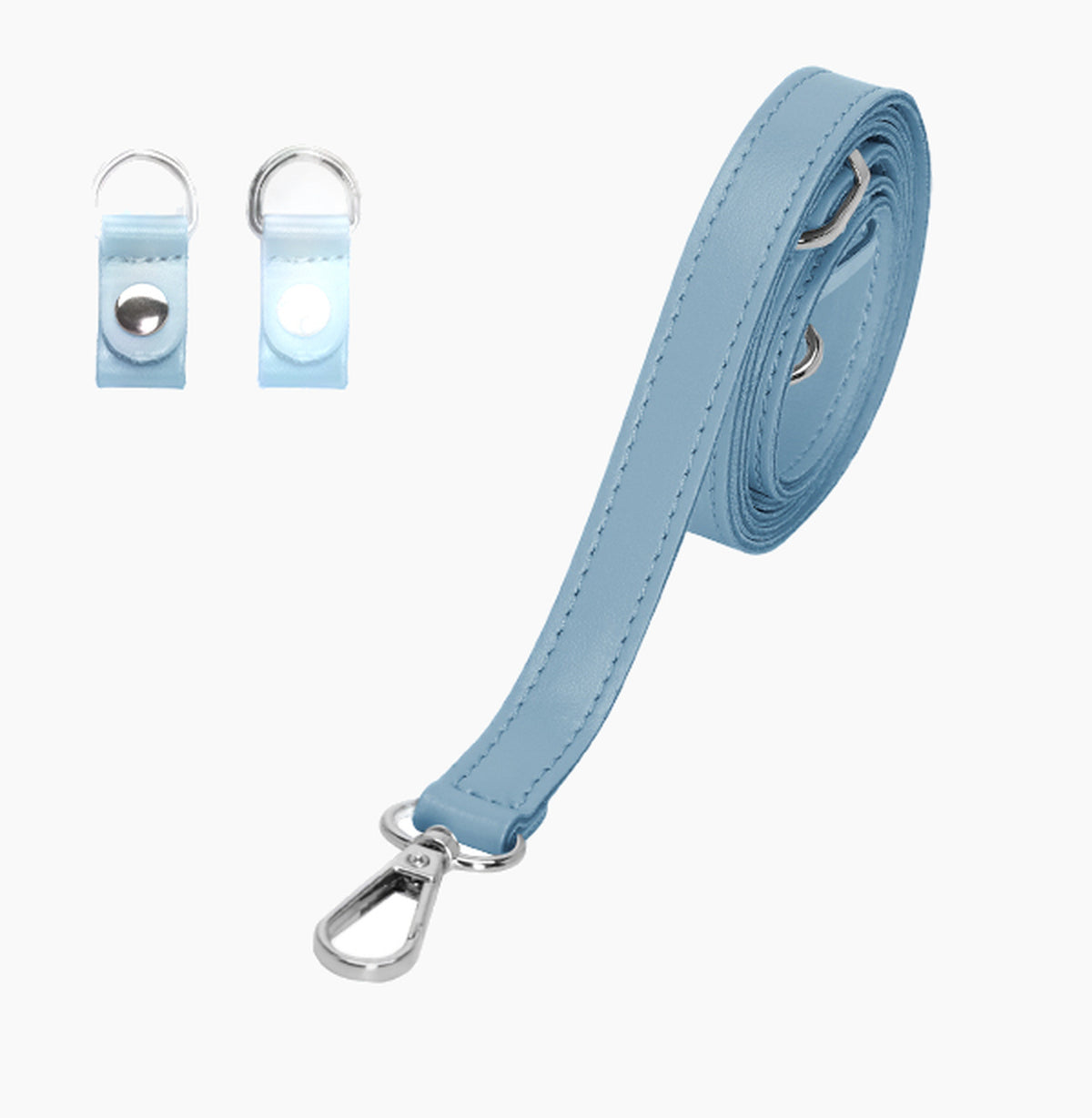 Extra-slim 110 shoulder strap + powder blue clip