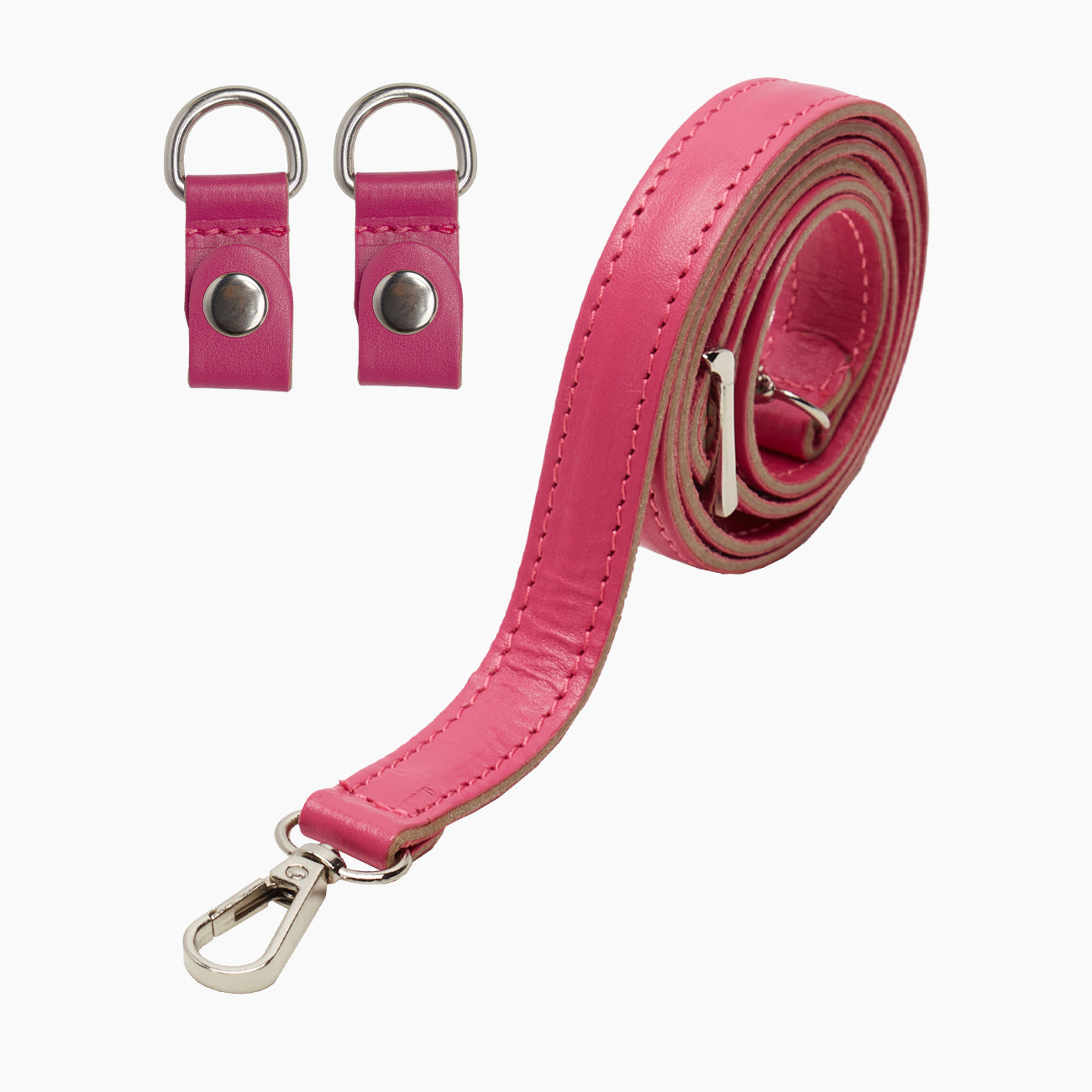 Tracolla extraslim 110 + clip tessuto sintetico effetto nappa easy fucsia rose