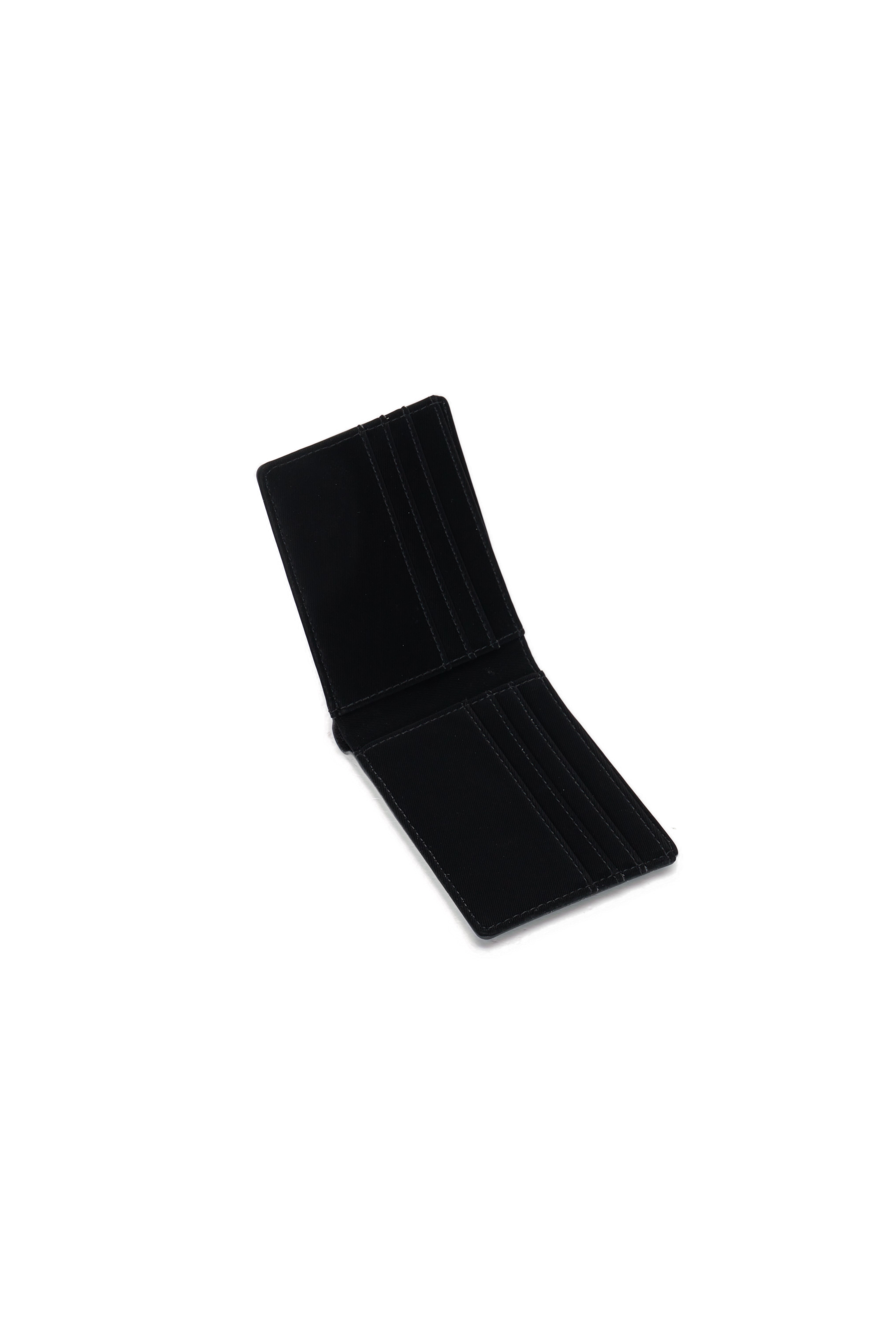 Portefeuille Complet Homme O Bag Agrifoglio Tissu Gommé Noir