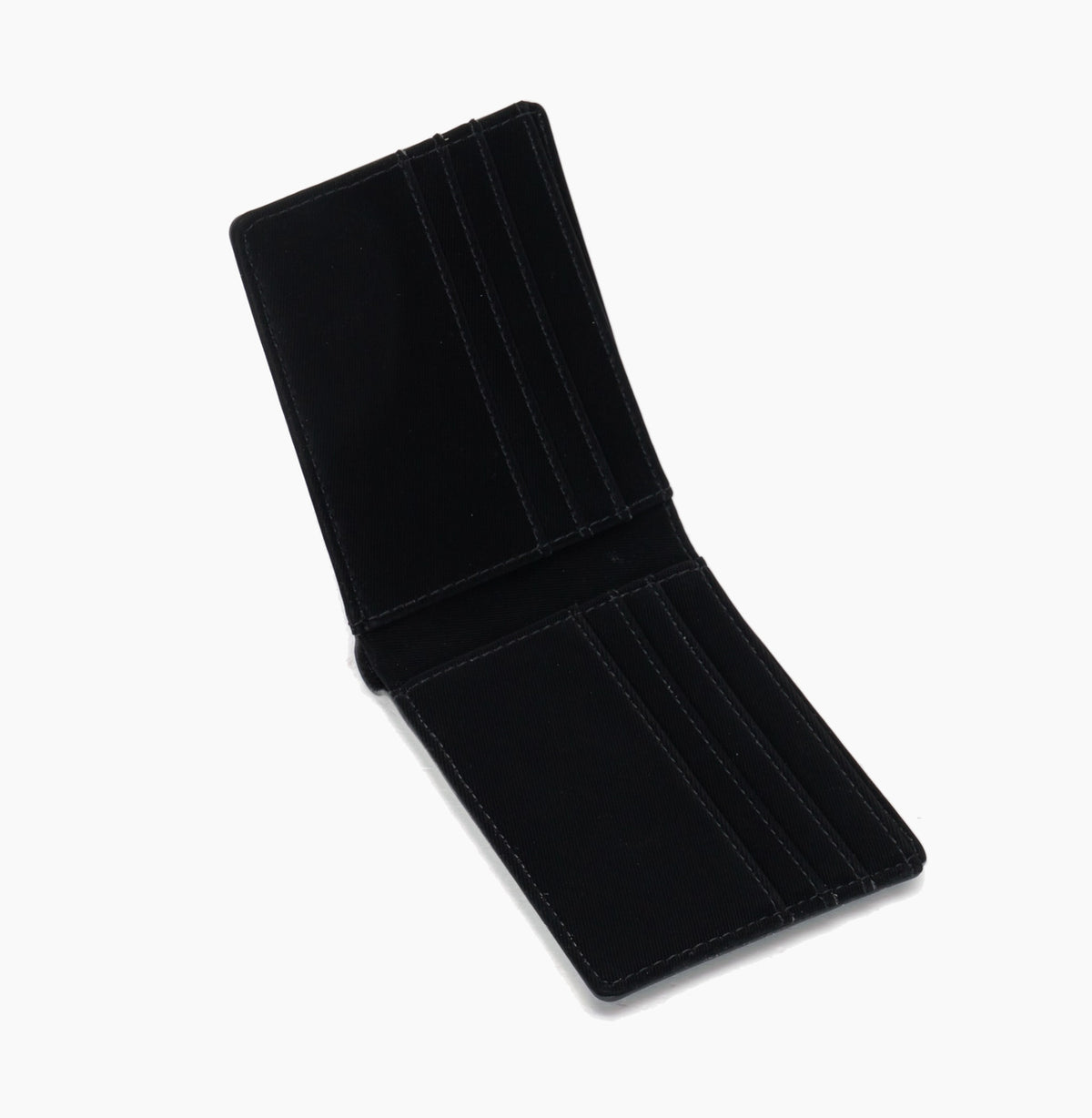 Complete Men's Wallet O Bag Agrifoglio Black Rubberized Fabric